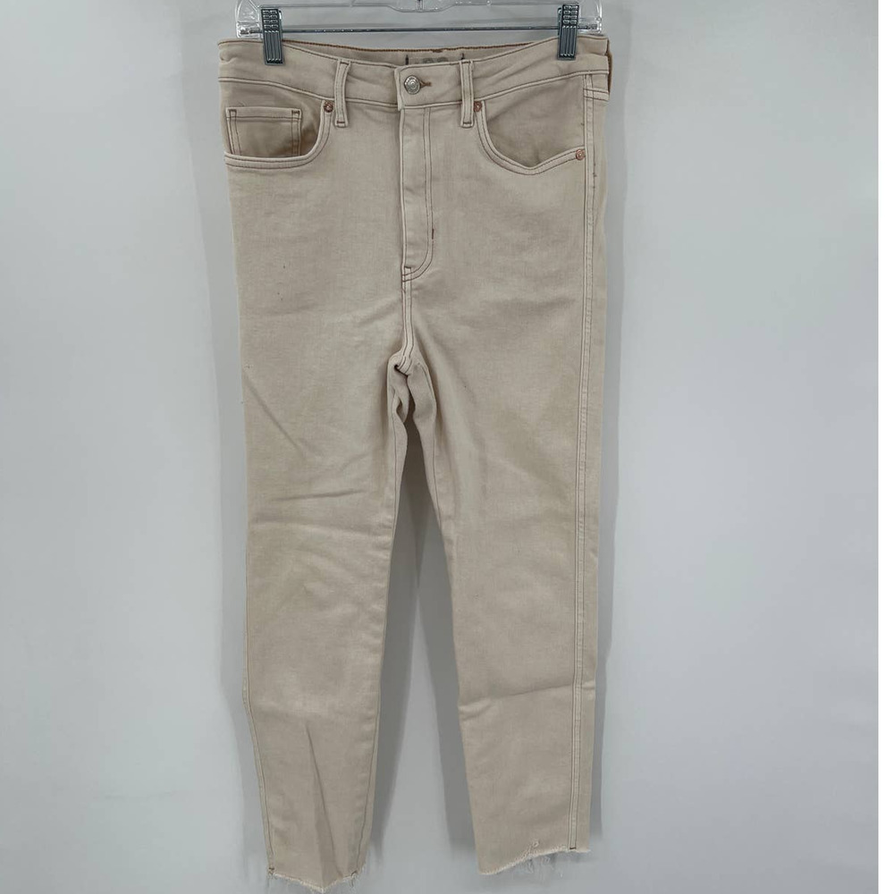 We The Free High-Rise Straight Jeans in Light Beige